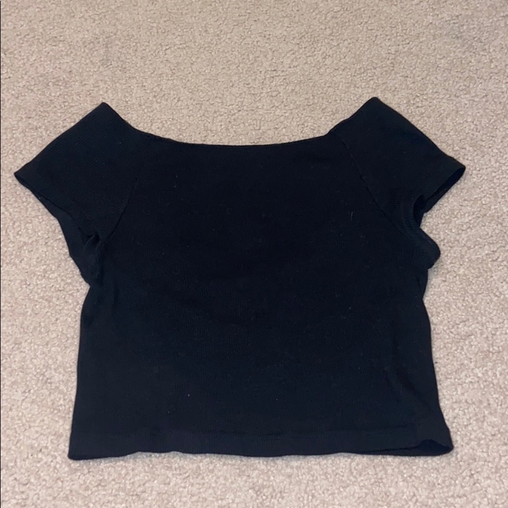 Black brandy Melville ribbed crop top